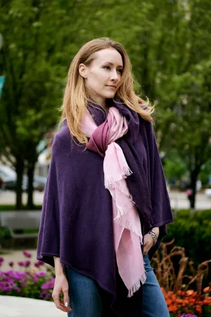 Purple Cashmere Poncho