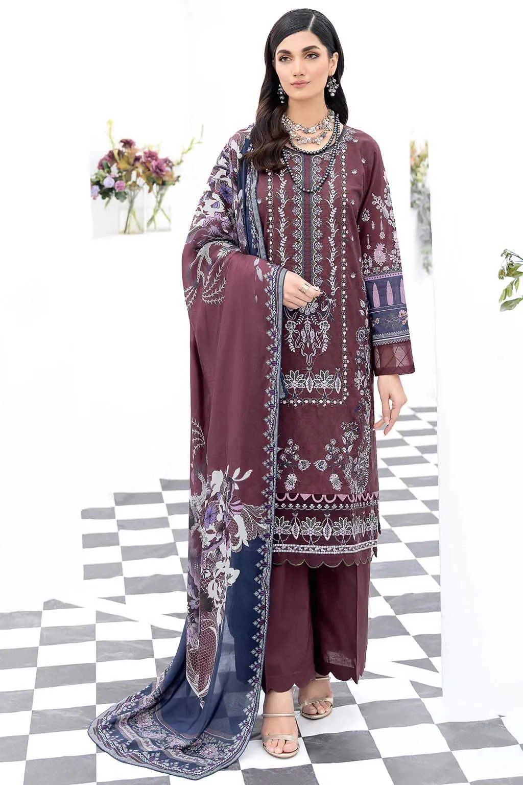 Ramsha Riwayat Luxury Lawn Vol 5 Pakistani Unstitched Suit Y-506