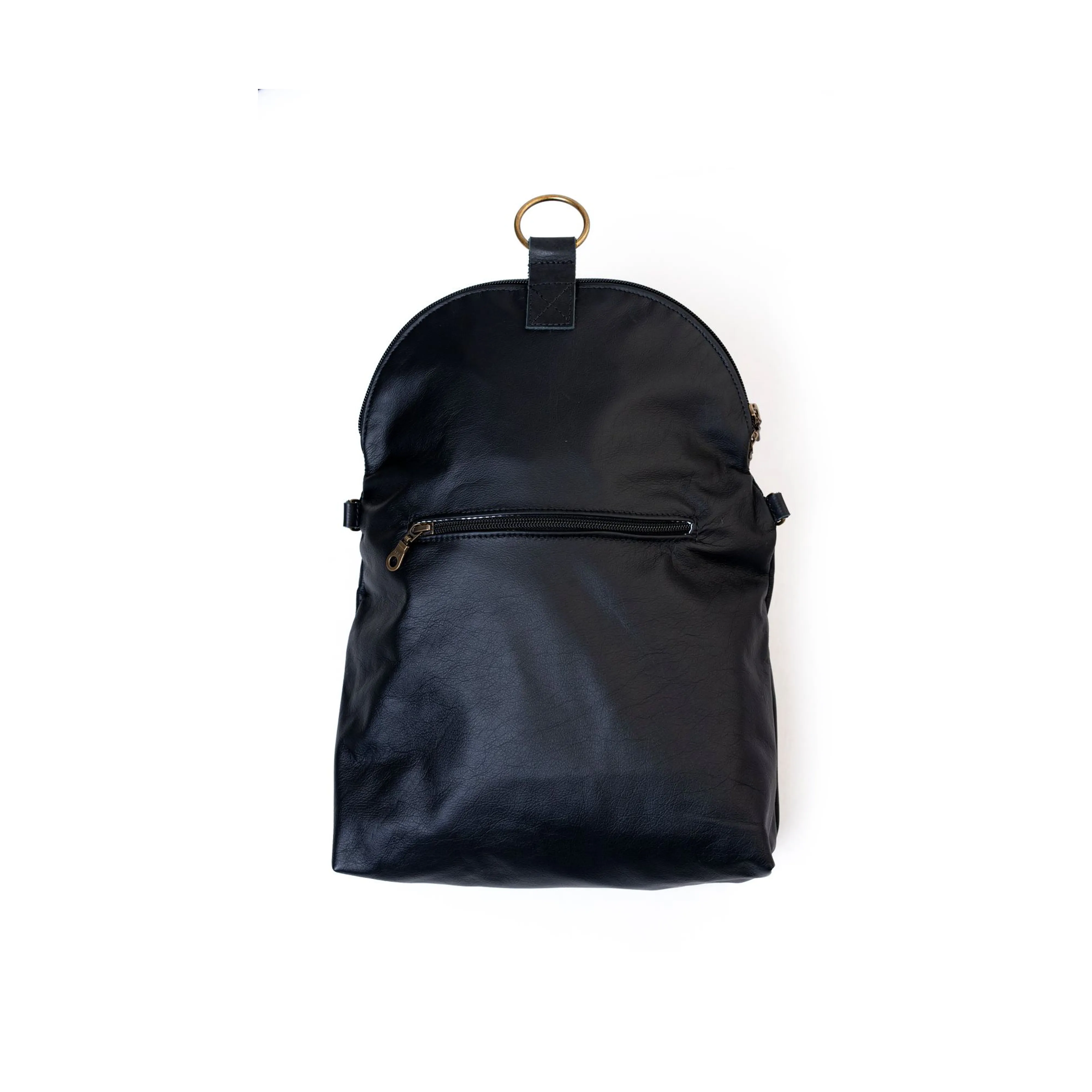 Relaxed Crossbody Backpack in Black