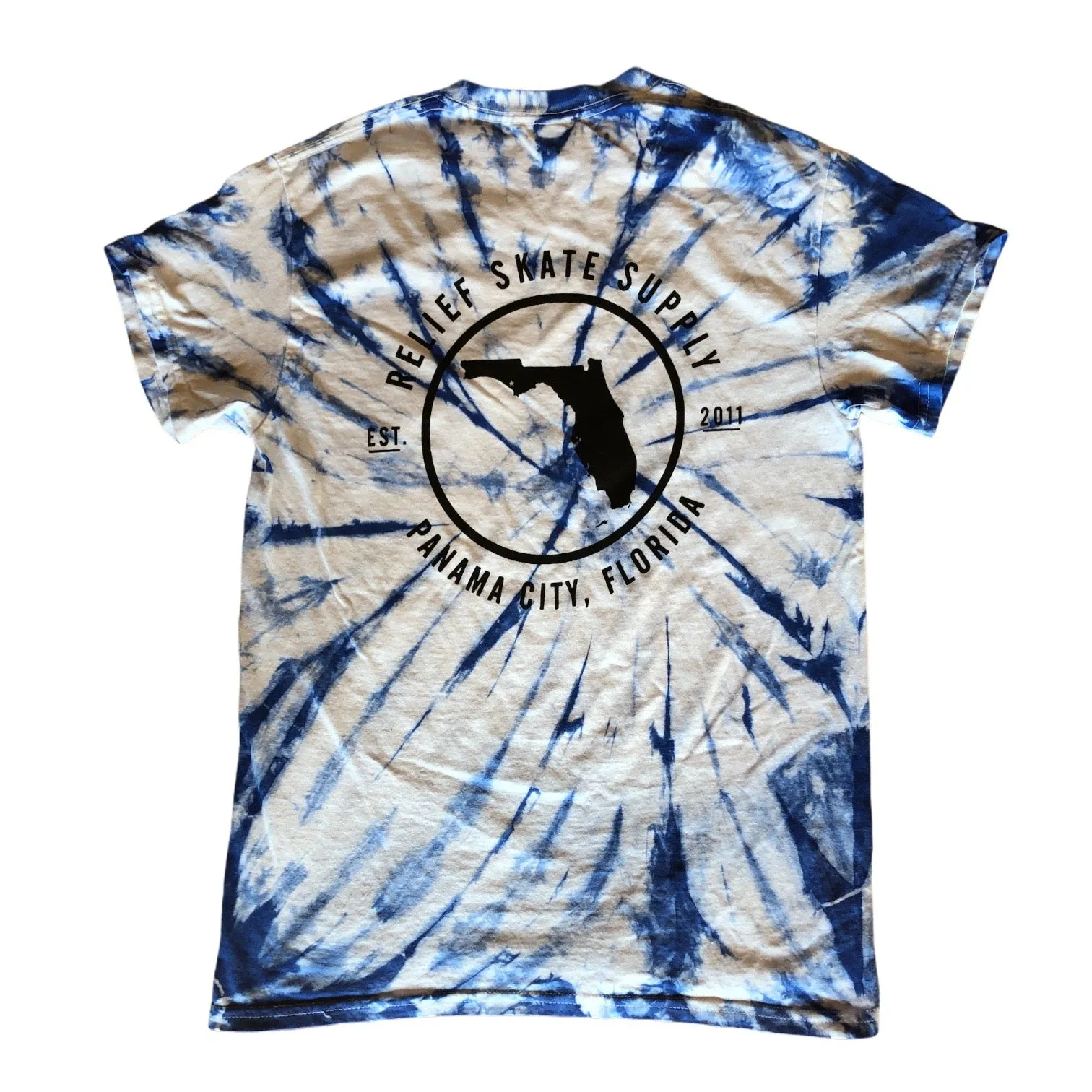 RELIEF FLORIDA PINWHEEL TIE DYE TEE BLUE