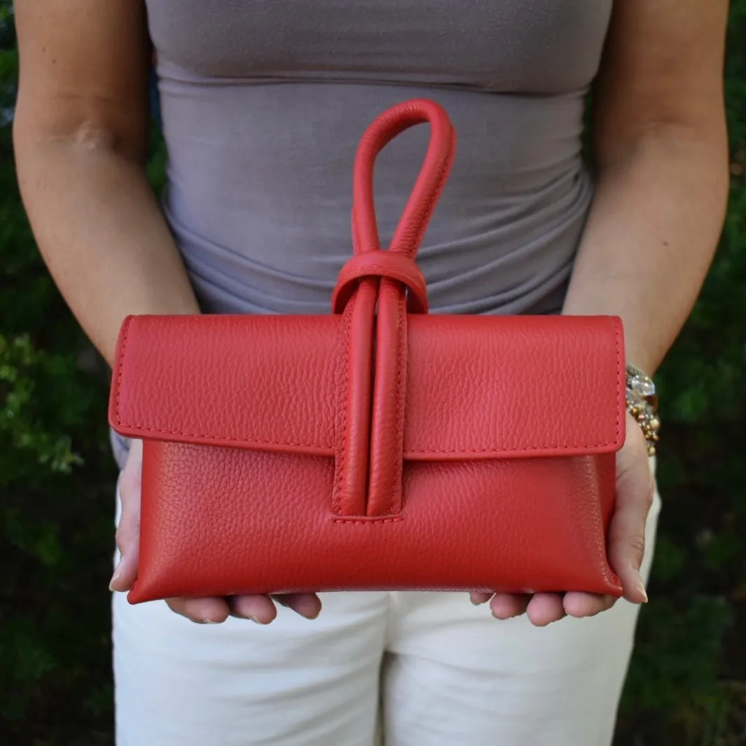 Royal Blue Modern Leather Clutch & Crossbody