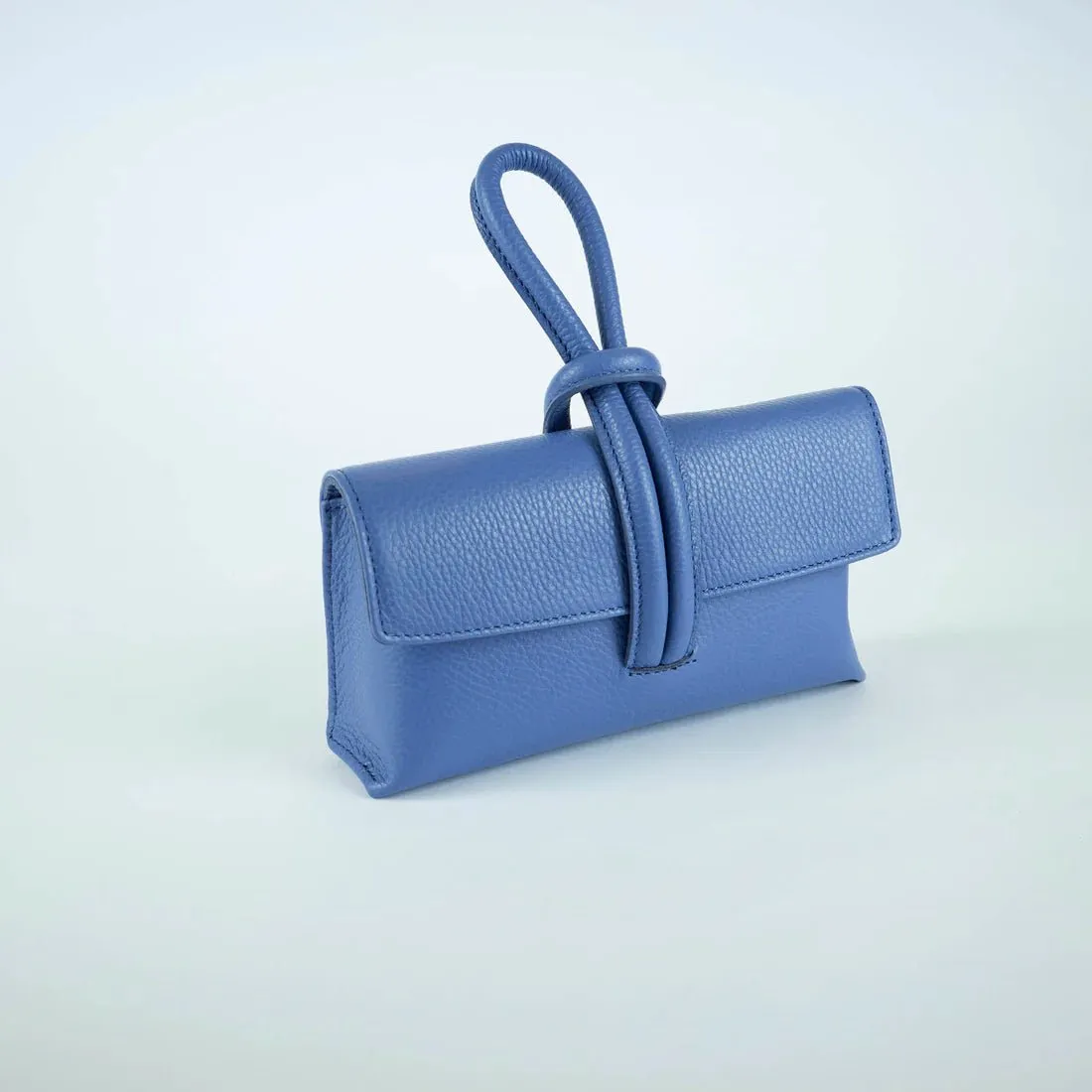 Royal Blue Modern Leather Clutch & Crossbody