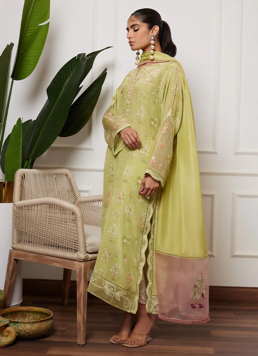 Safiya Kiwi Shirt And Dupatta