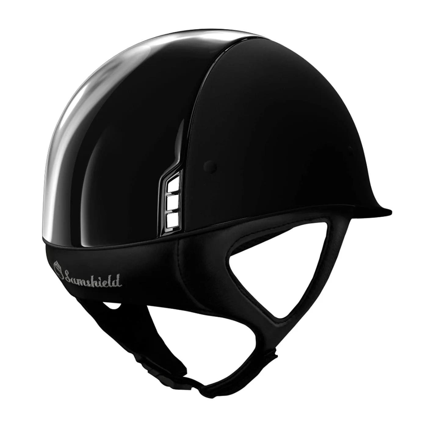 Samshield V1 Black Shadowmatt Riding Hat with Glossy Top