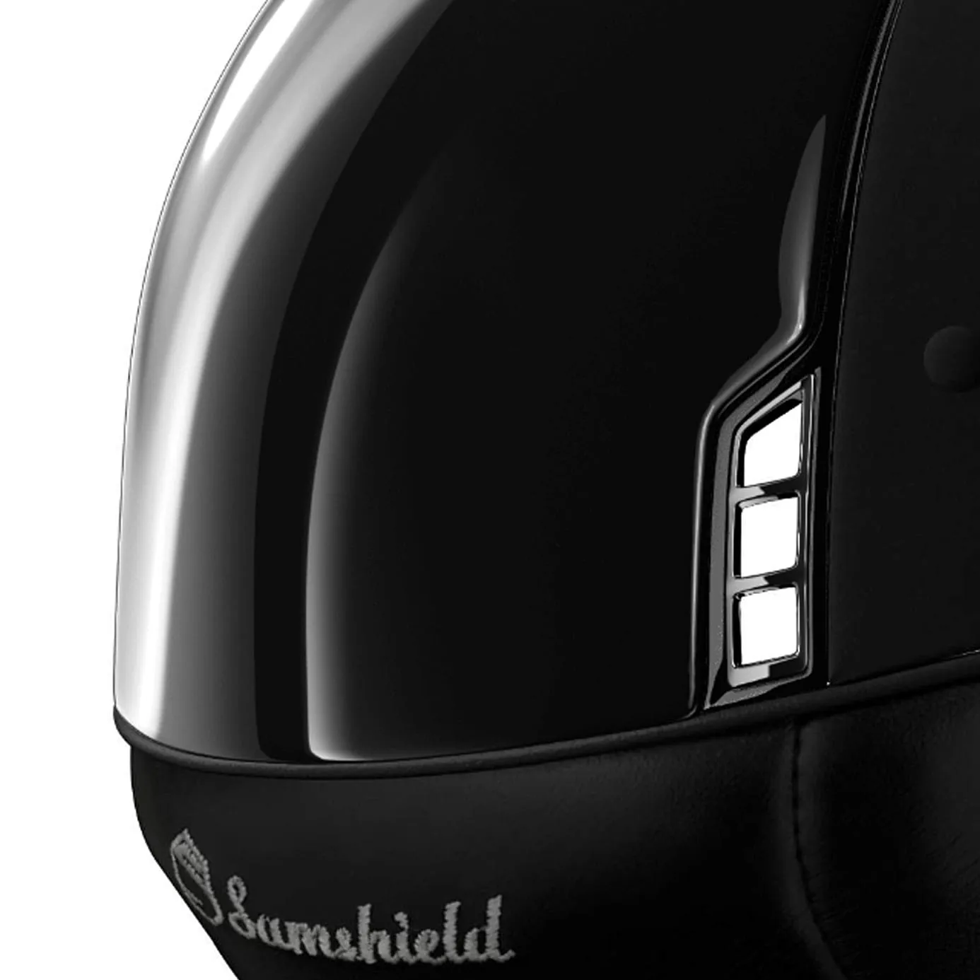 Samshield V1 Black Shadowmatt Riding Hat with Glossy Top