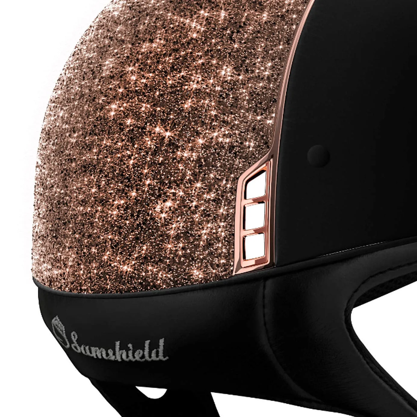 Samshield V1 Black Shadowmatt with Rose Gold Crystal Fabric Top