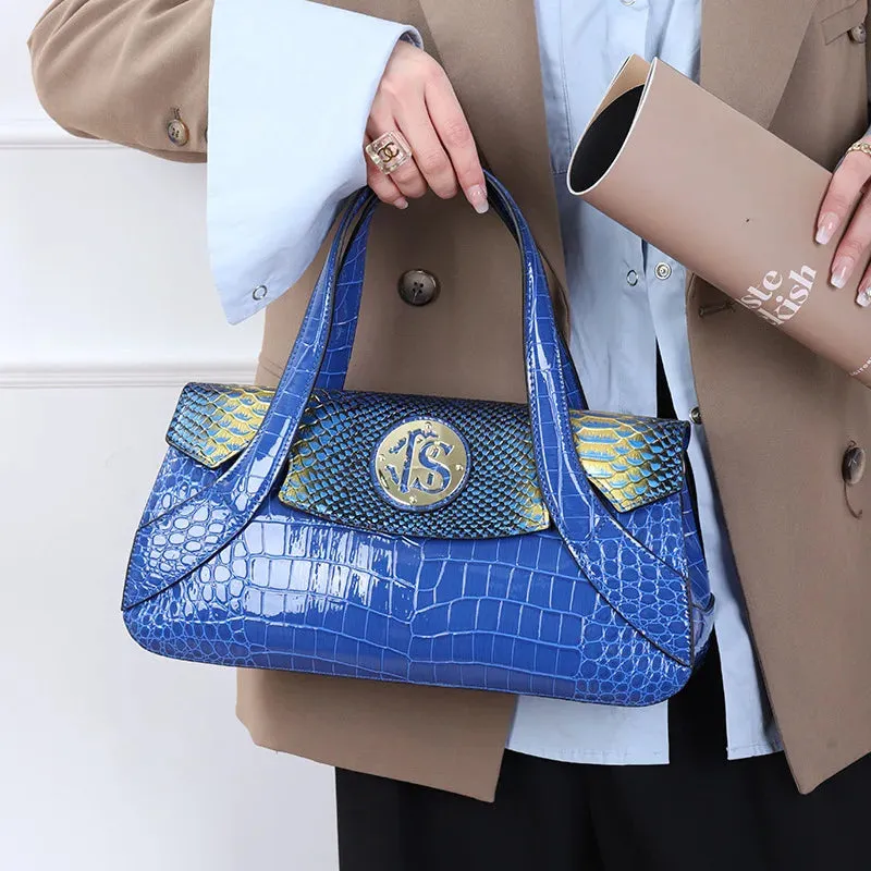 Snake Pattern Shoulder Messenger Bag