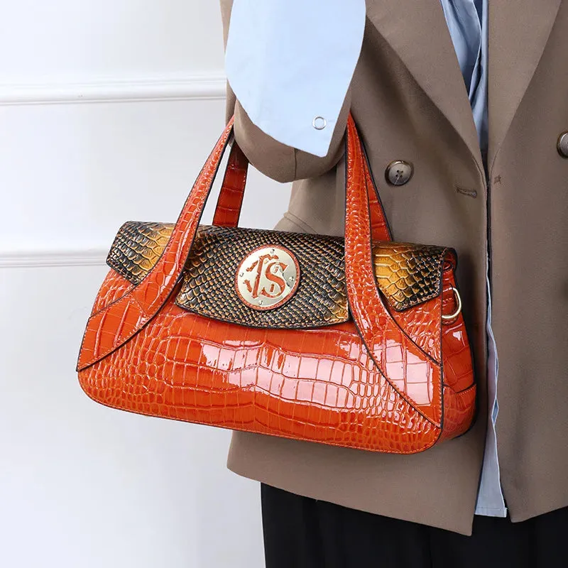 Snake Pattern Shoulder Messenger Bag