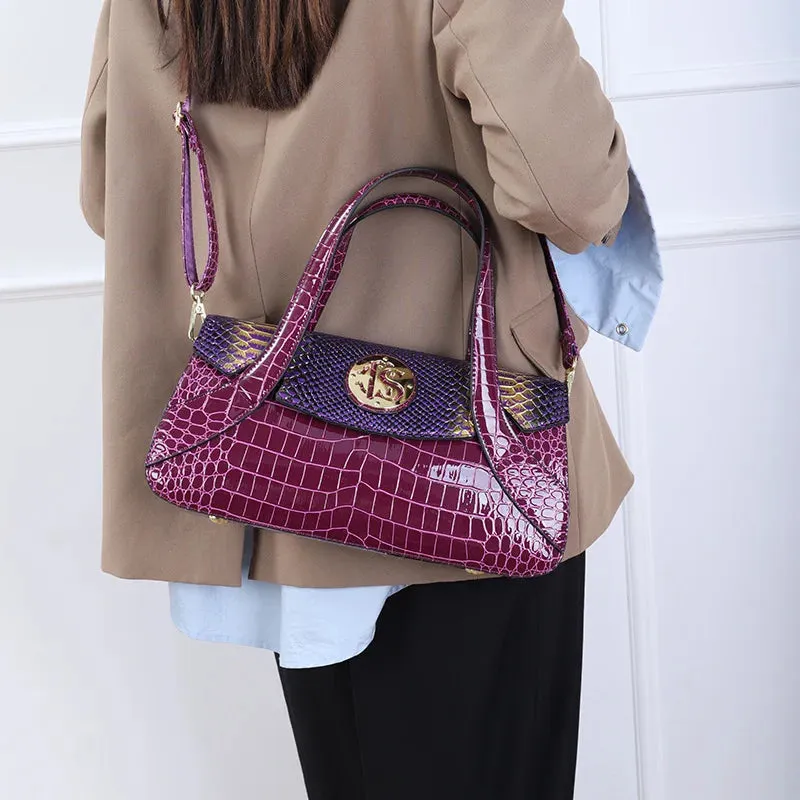 Snake Pattern Shoulder Messenger Bag