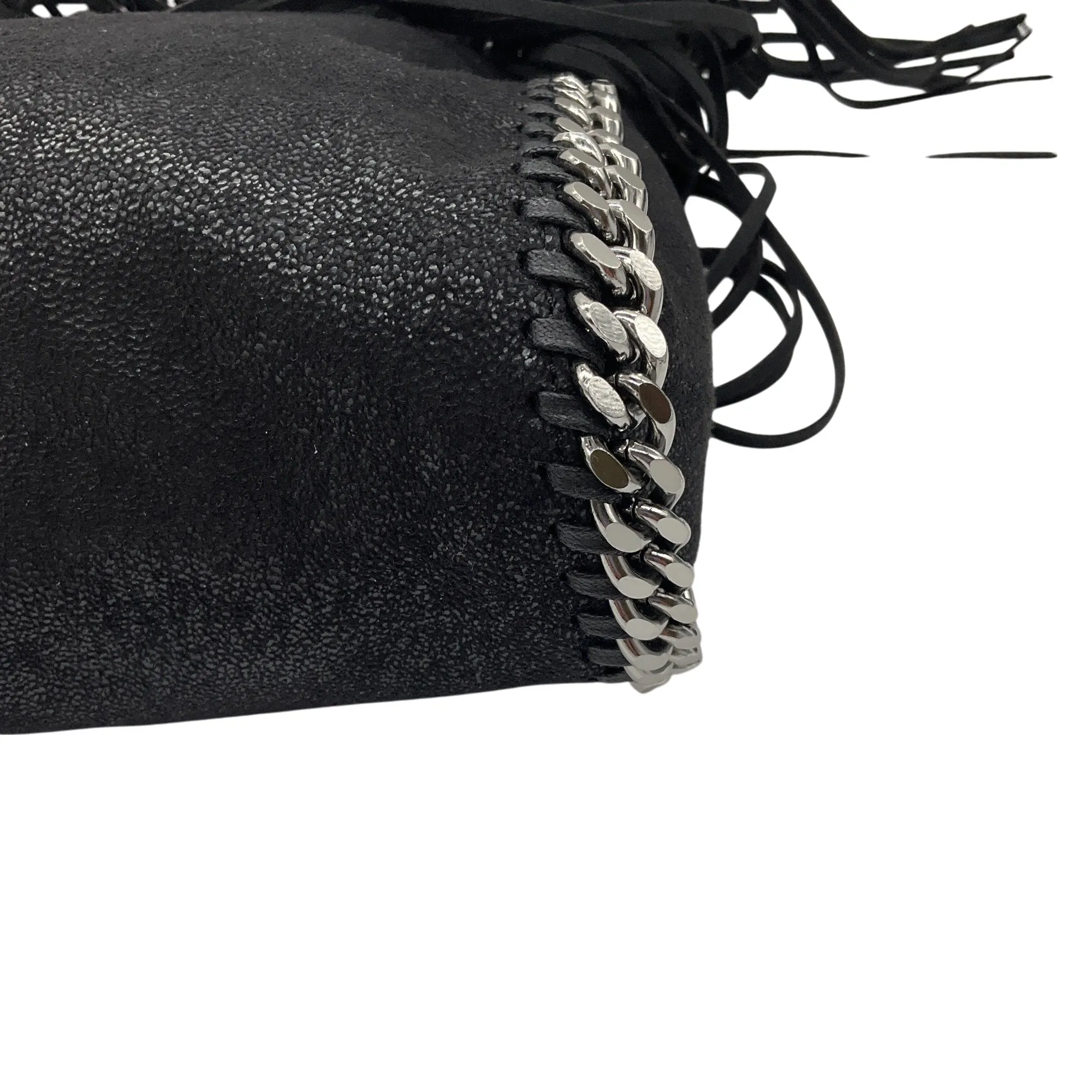 Stella McCartney Black Fringed Mini Falabella Handbag