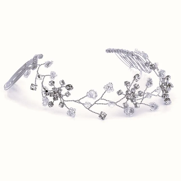 Swarovski Crystal Bridal Hair Vine Comb Headband