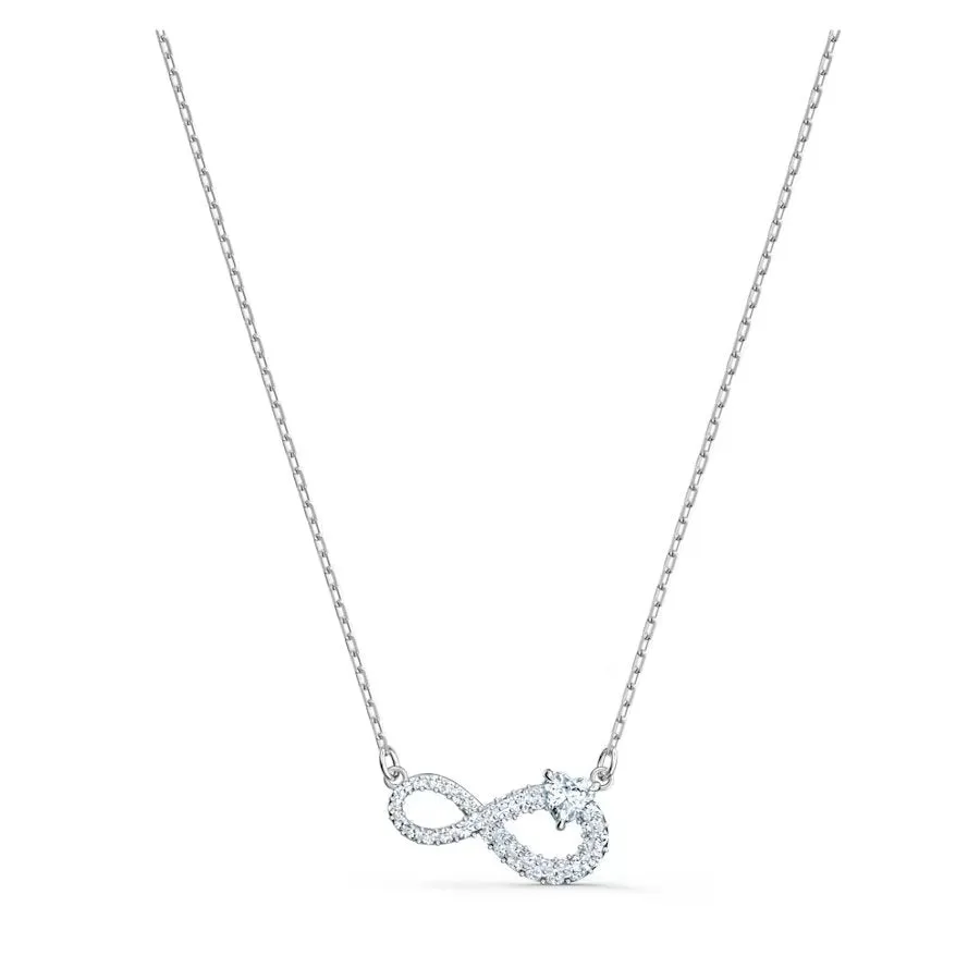 SWAROVSKI Infinity necklace 5520576, Infinity, White, Rhodium plated