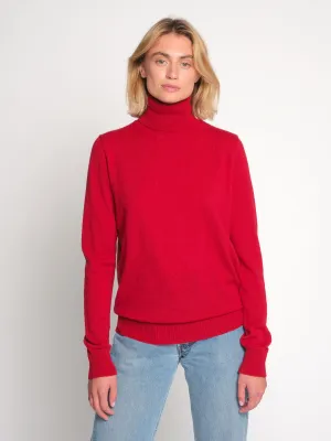 THE CASHMERE ROLLNECK | Red Ribbon