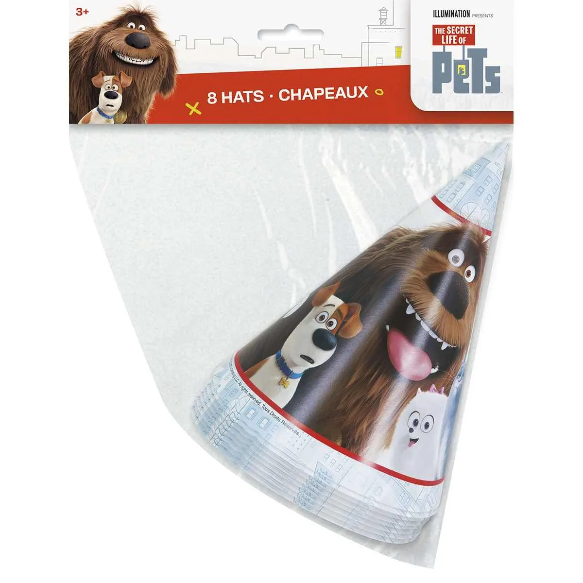 The Secret Life of Pets Party Hats [8 per Pack]