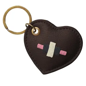 Vida Heart Keyring - Brown/Dulce by Pampeano