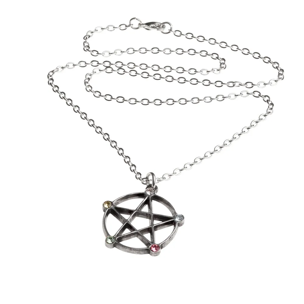 Wiccan Elemental Pentacle Necklace by Alchemy Gothic