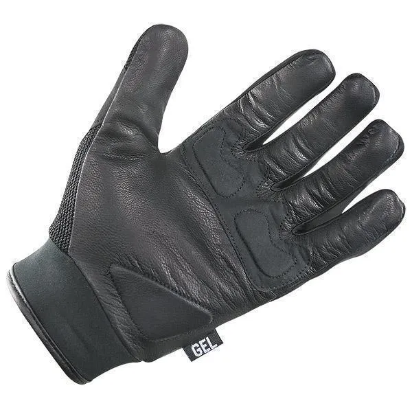 Xelement XG879 Men's Black Mesh and Leather Motorcycle Gloves